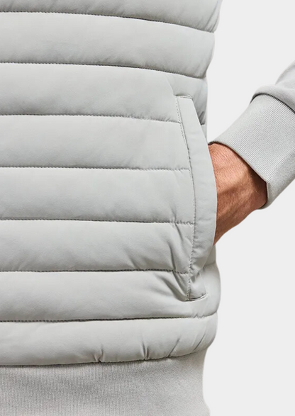 Men's Hybrid Padded Jacket – Funnel Neck Slim Fit, 3 Colours