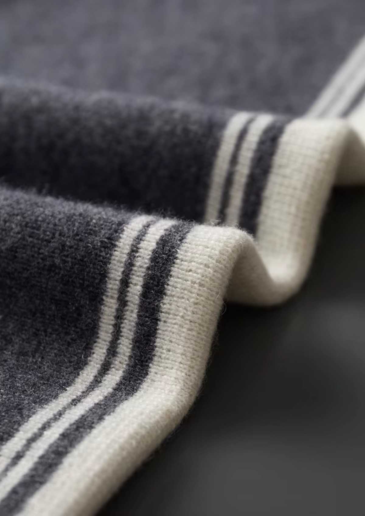Men's Dark Grey Knit Hooded Zip Lounge Set – Zip Jacket & Trousers, Contrast Stripe