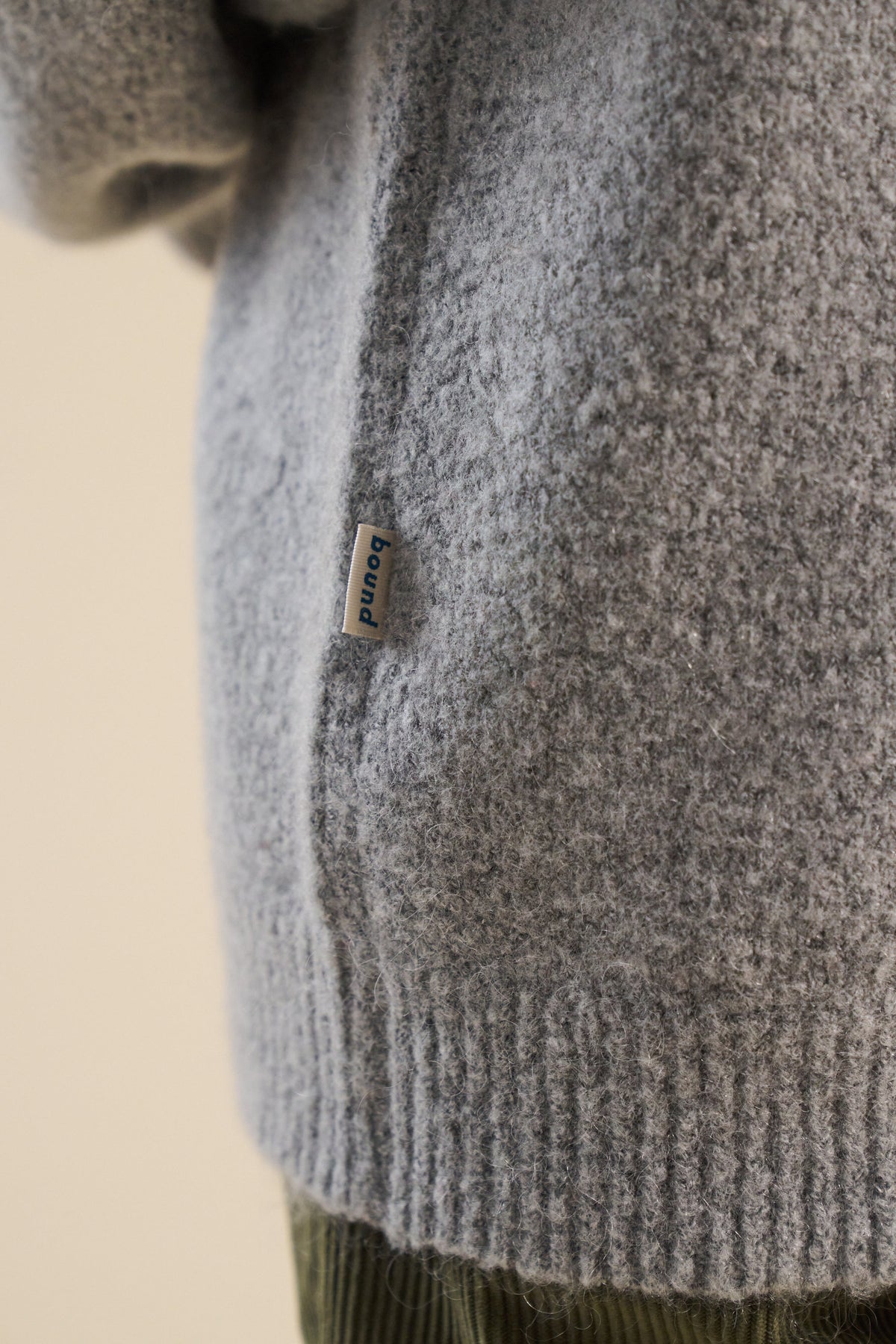 Men's Grey Oversized Crew Neck Jumper – Brushed Knit Sweater
