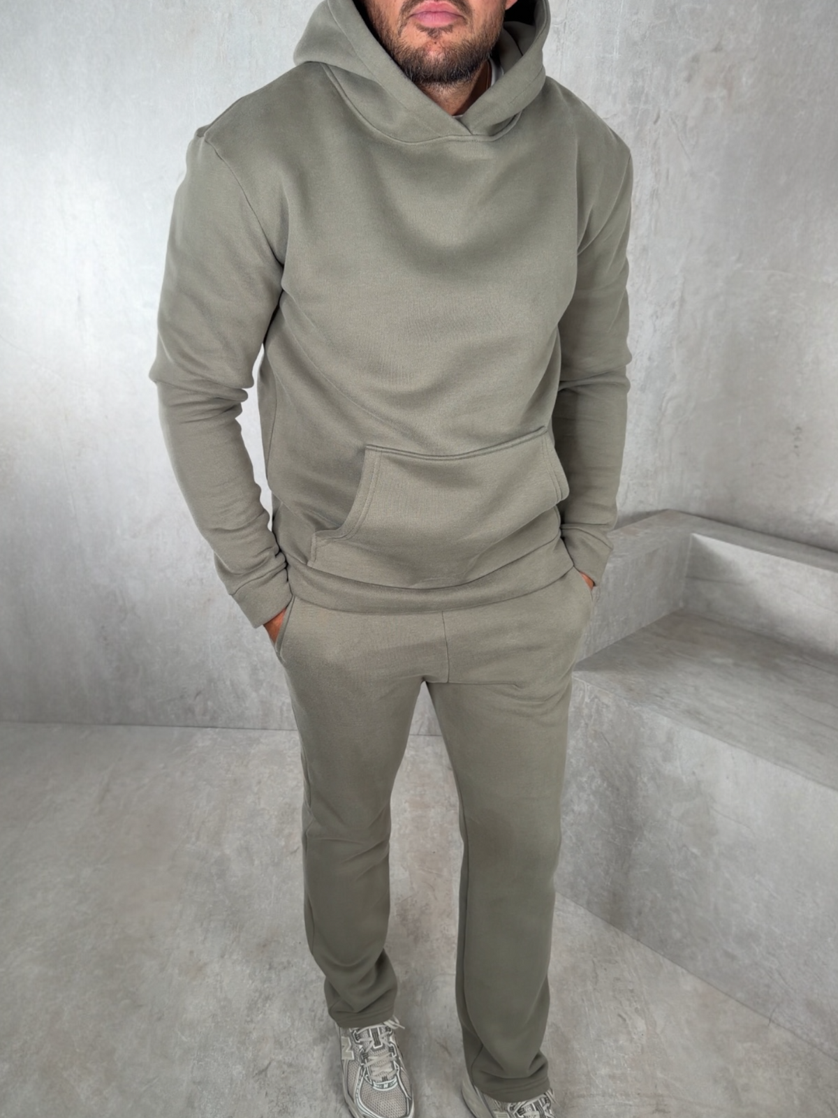 Men's Relaxed Fit Hoodie & Joggers Tracksuit – Straight Leg, 5 Colours