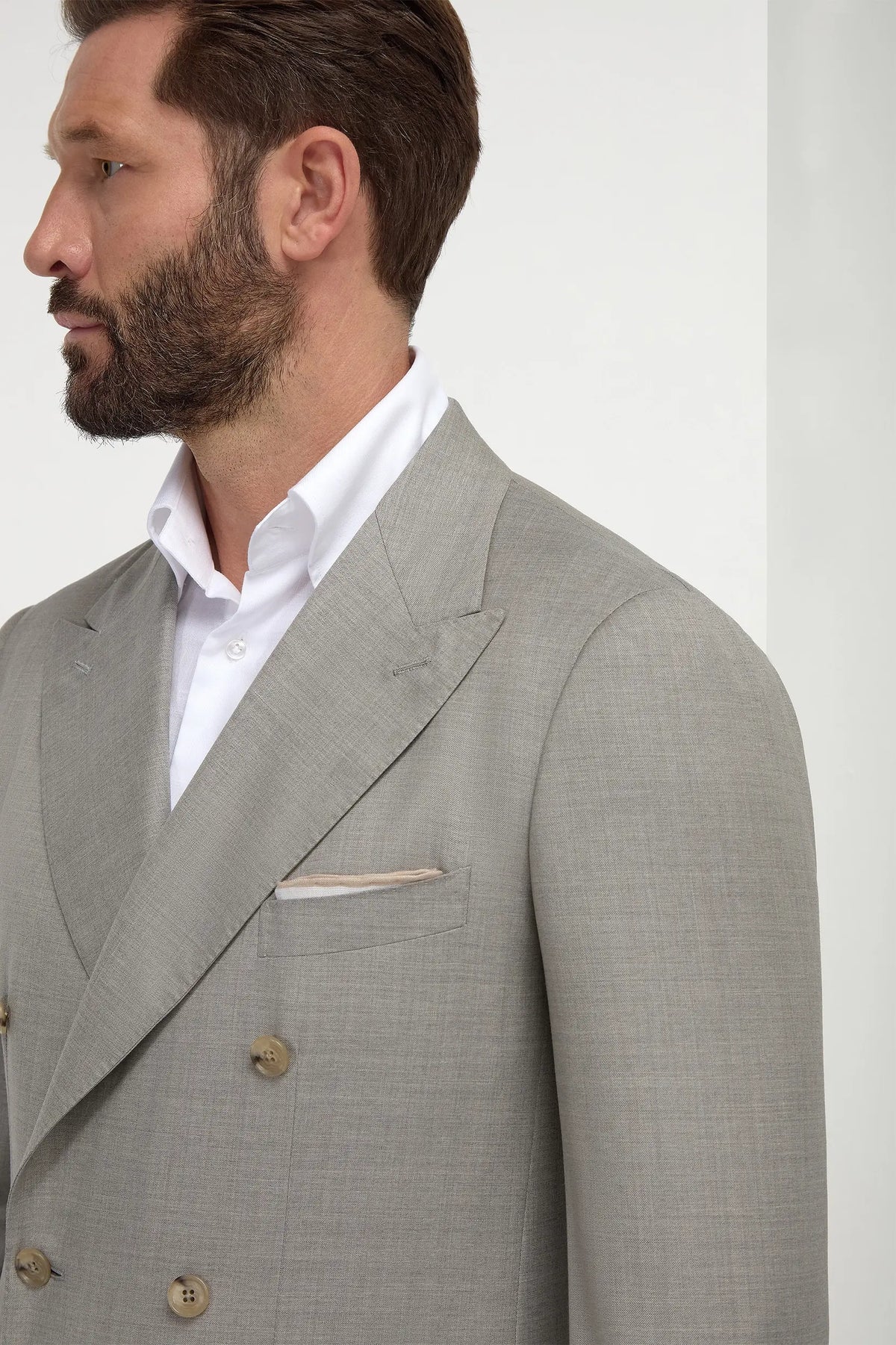 Men's Green Double-Breasted Suit – Fine Wool-Blend Two Piece