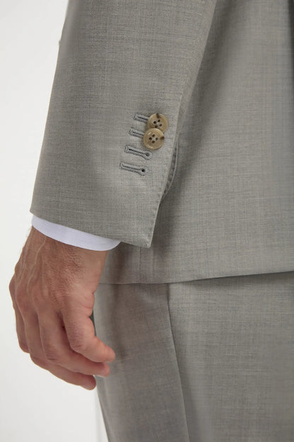 Men's Green Double-Breasted Suit – Fine Wool-Blend Two Piece