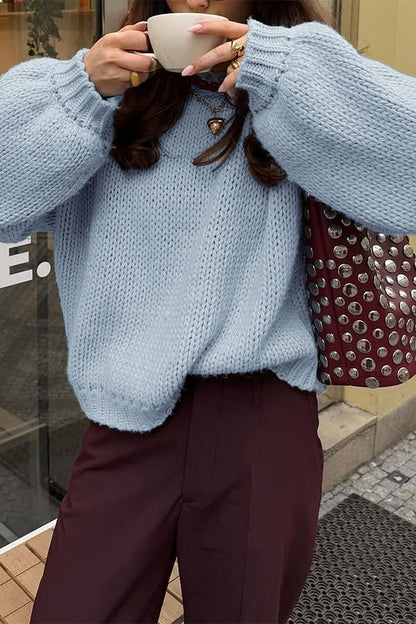 Women's Fine Knit Jumper – Crew Neck Layering Sweater, 4 Colours