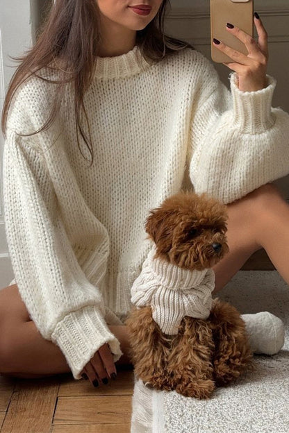 Women's Fine Knit Jumper – Crew Neck Layering Sweater, 4 Colours