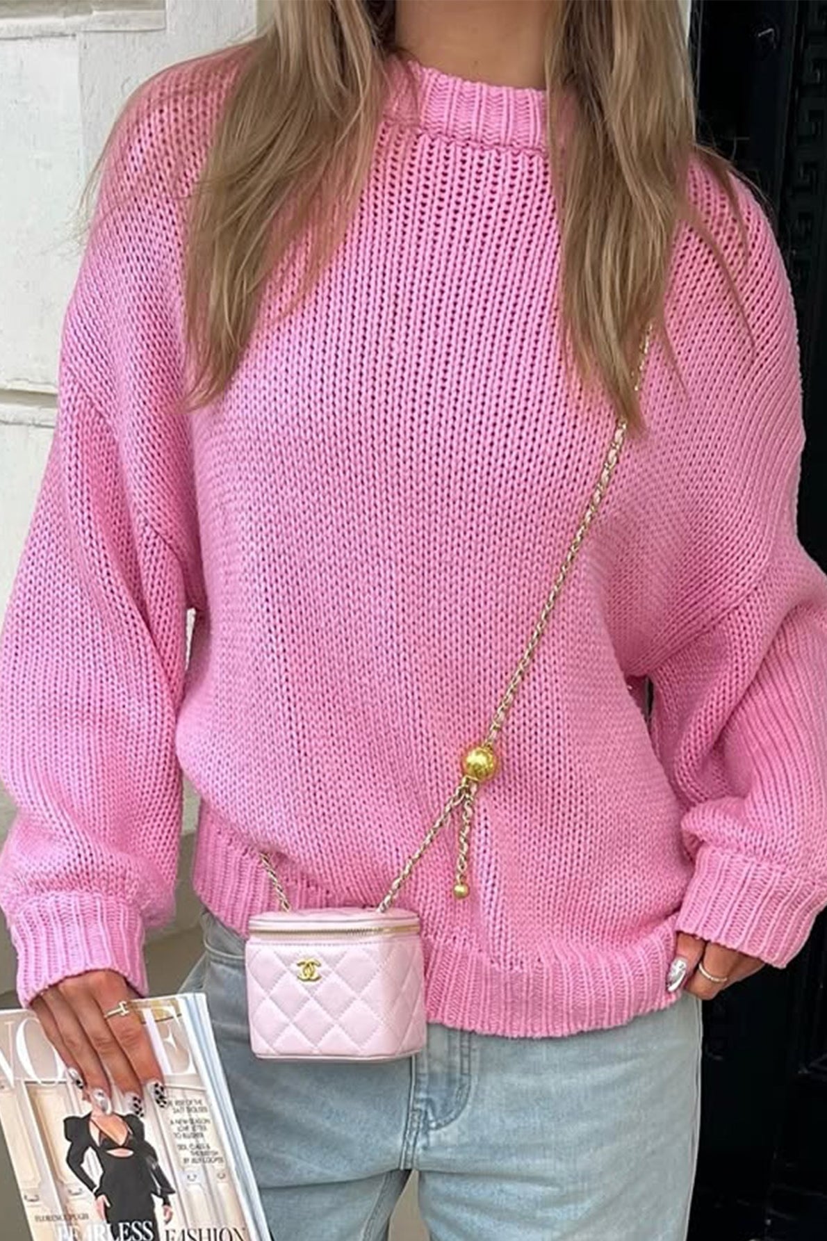 Women's Fine Knit Jumper – Crew Neck Layering Sweater, 4 Colours