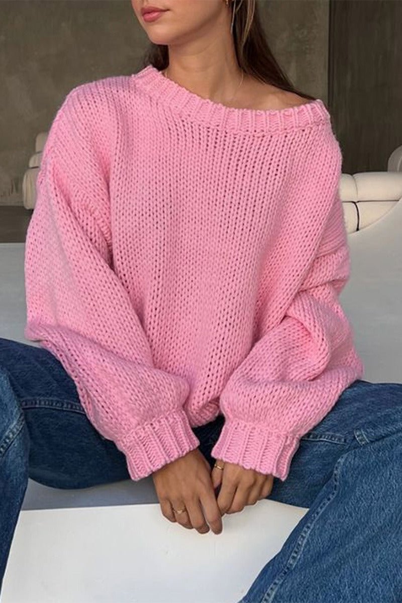 Women's Fine Knit Jumper – Crew Neck Layering Sweater, 4 Colours