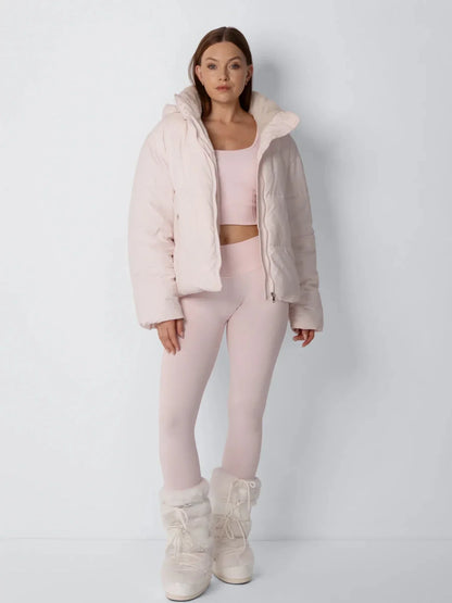 Women's Faux Fur Lined Puffer Jacket – Short, Detachable Hood, 8 Colours