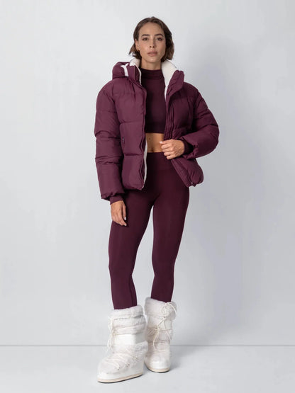 Women's Faux Fur Lined Puffer Jacket – Short, Detachable Hood, 8 Colours
