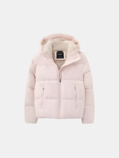 Women's Faux Fur Lined Puffer Jacket – Short, Detachable Hood, 8 Colours