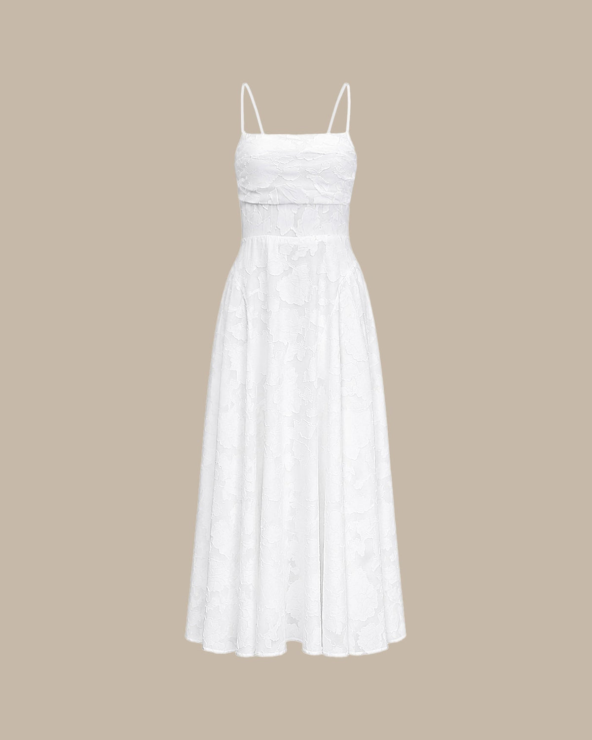 Women's Sage Green Jacquard Slip Maxi Dress – Cross Back Strap